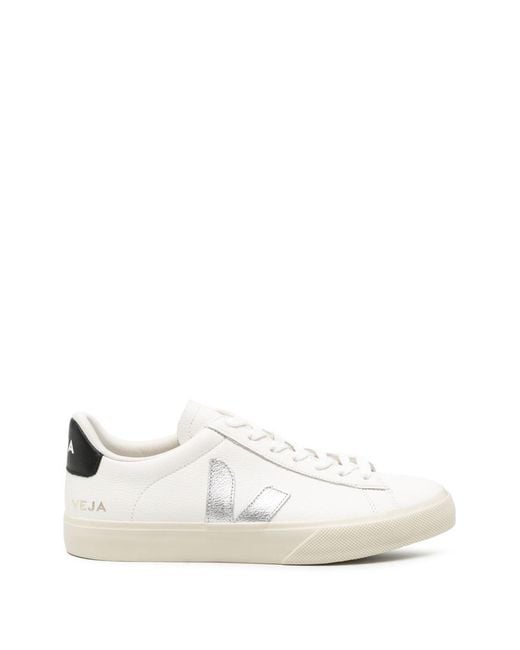 Veja White Campo Leather Sneakers