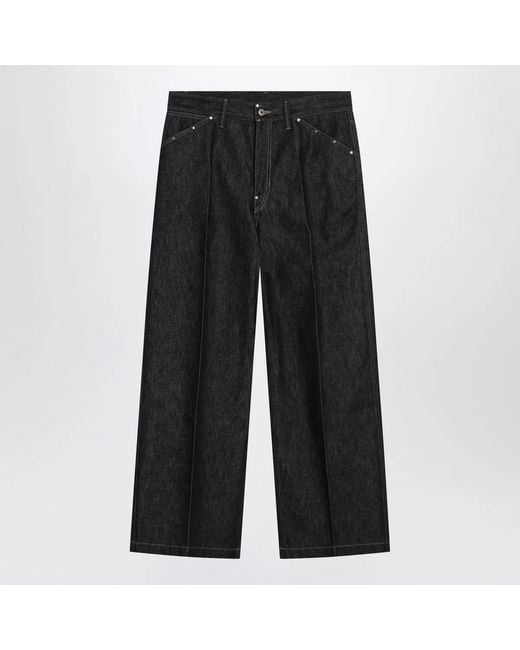 Lemaire Black Slate-Colored Jeans With Studs for men