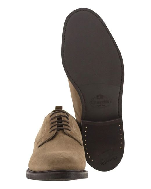 Church's Brown Suede Lace-Up Shoes for men