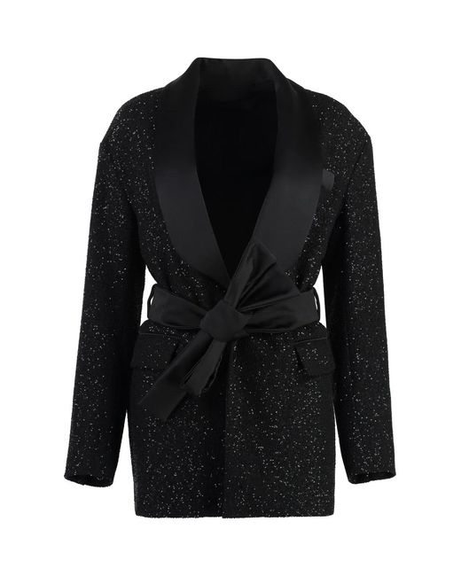 Max Mara Black Pau Sequin Blazer