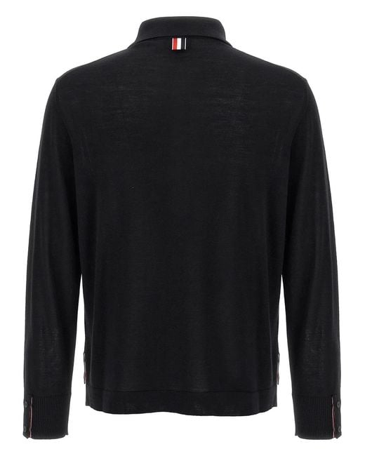 Thom Browne Black 'Button Down' Cardigan for men