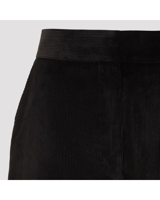Studio Nicholson Black Espresso Grange Relaxed Curved Leg Trousers