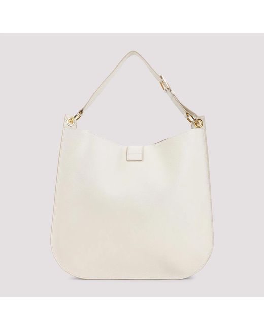 Tom Ford White Cream Calf Leather Shoulder Bag