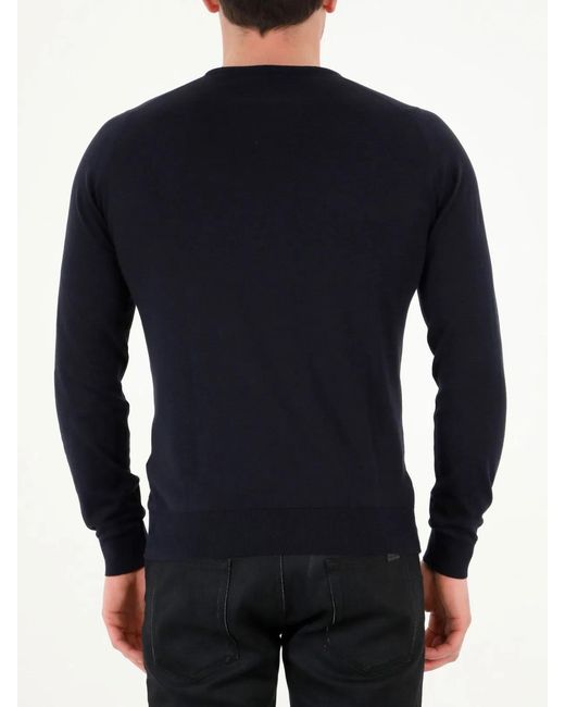 John Smedley Blue Hatfield Pullover for men