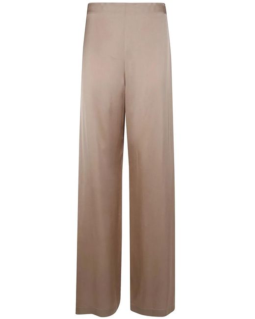 Blugirl Blumarine Natural Satin Long Trousers