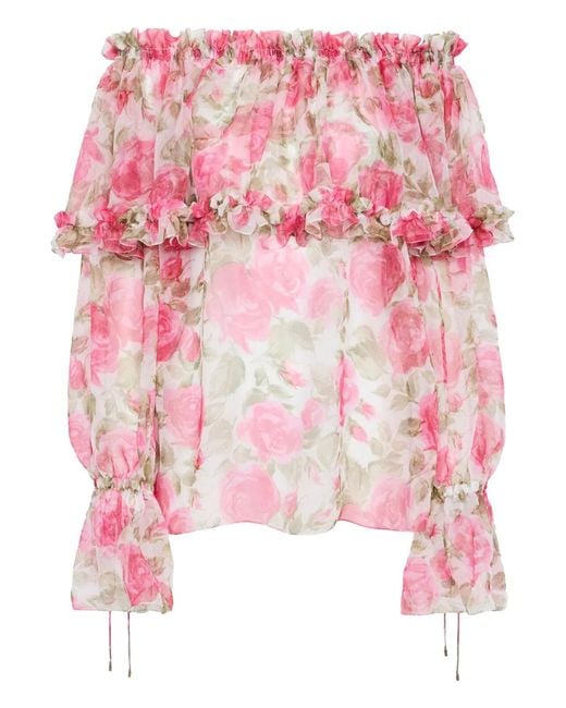 Chloé Pink Puffsleeve Top