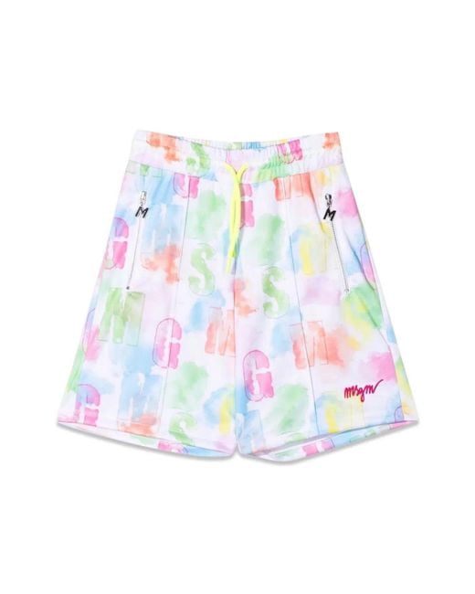 MSGM White Bermuda Triacetate