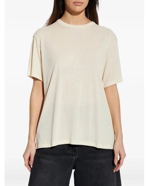 Studio Nicholson White "Rond" Short Sleeve T-Shirt