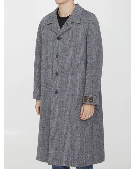 Gucci Gray Houndstooth Coat for men