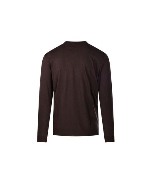 Altea Brown Long Sleeve T-Shirt for men