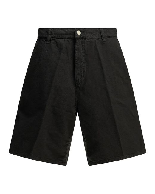 Carhartt Black Walter Single Knee Utility Cotton Shorts for men