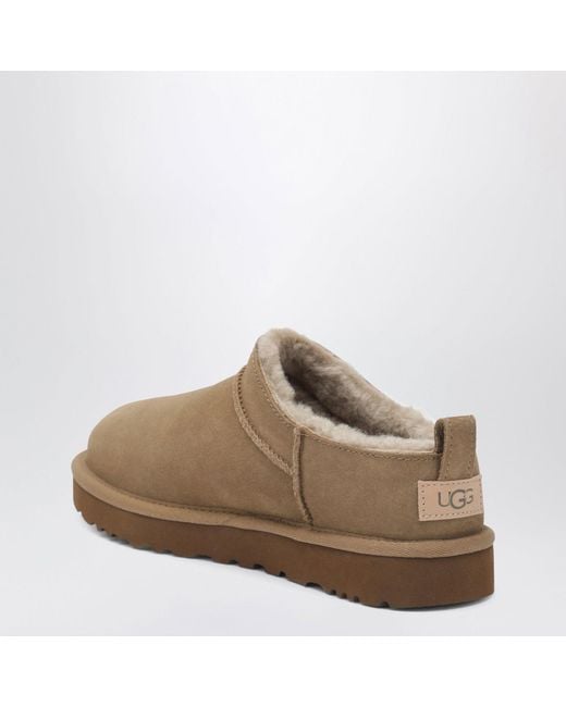 Ugg Brown Classic Ultra Mini Dark Sheepskin Boots for men