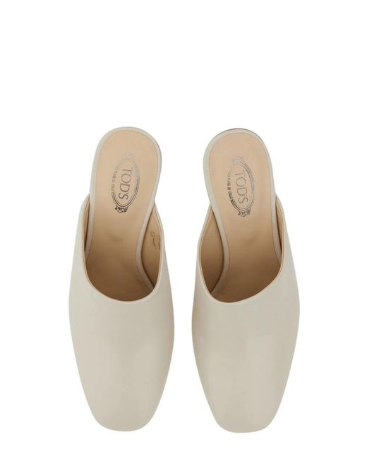 Tod's White Leather Sandal