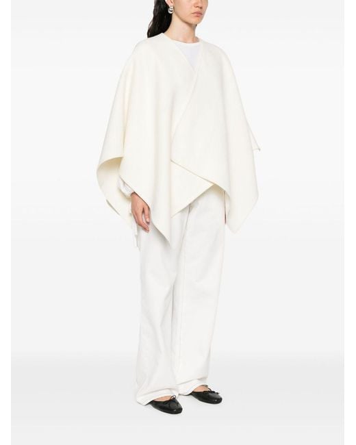 Max Mara White Alpaca Polyamide Wool Scarf