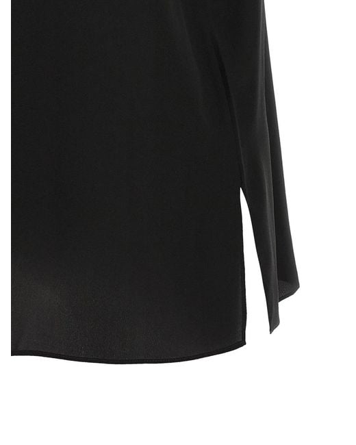 Brunello Cucinelli Black 'Monile' Silk Top