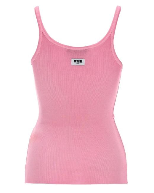 MSGM Pink Tank Top
