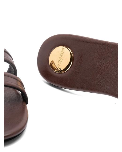 Saint Laurent Multicolor Mabrouka Smooth Leather Slides