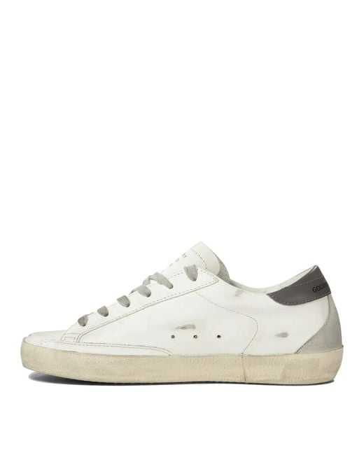 Golden Goose Deluxe Brand White "Super-Star" Low-Top Sneakers