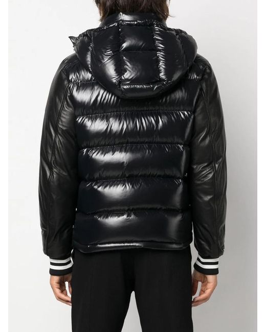 Moncler Black Padded Detachable-hood Jacket for men