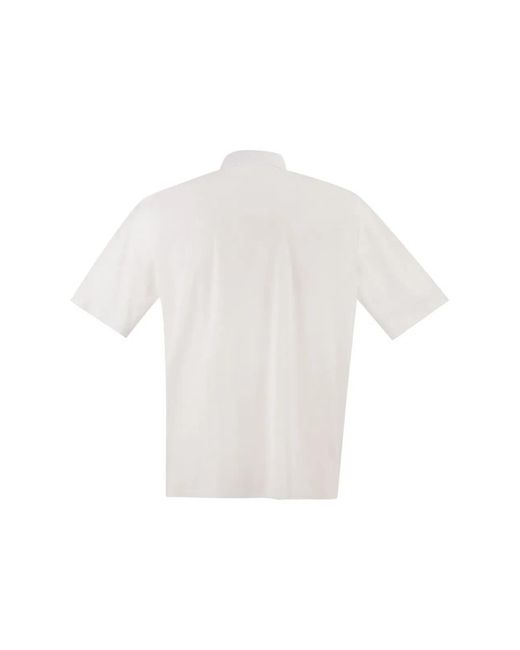 Herno White Technical Functional Fabric Polo Shirt for men