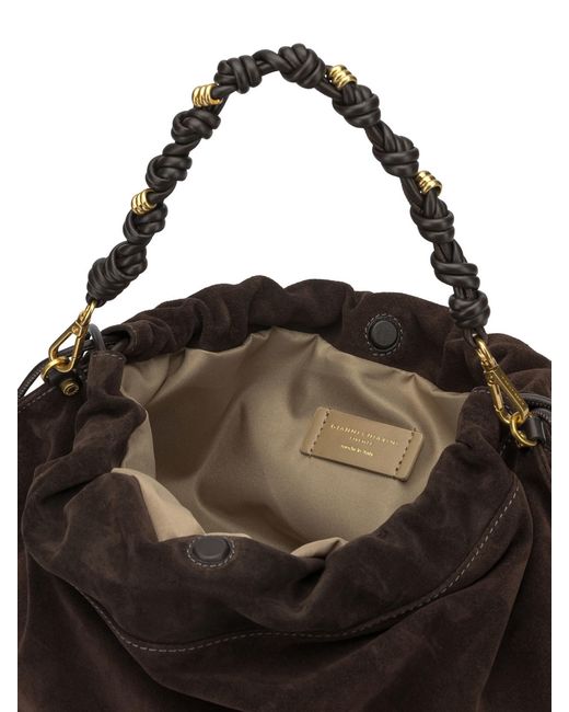 Gianni Chiarini Black Cow Leather Polyester Polyurethane Cotton Shoulder Bags
