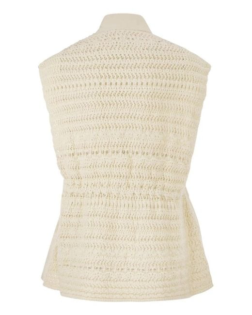 Fabiana Filippi Natural Dual-Material Waistcoat