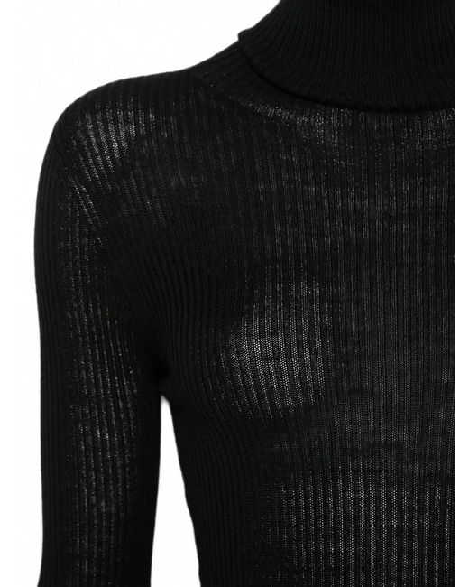 Roberto Collina Black Pullover Dolcevita