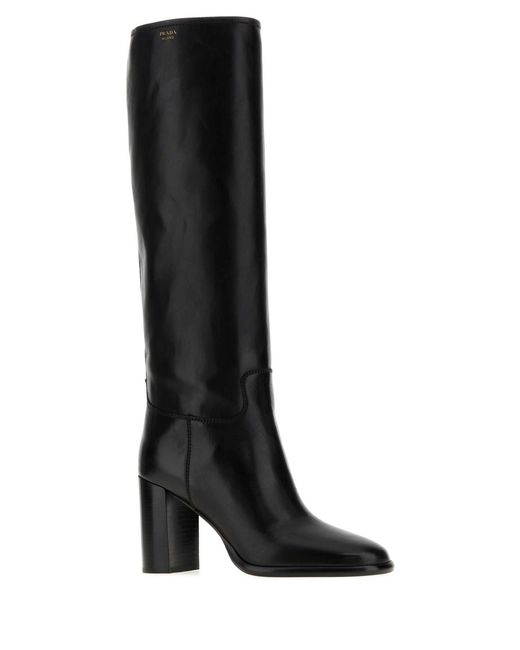 Prada Black Leather Boots