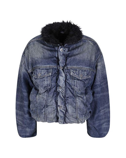 DIESEL Blue Denim Cotton Jacket