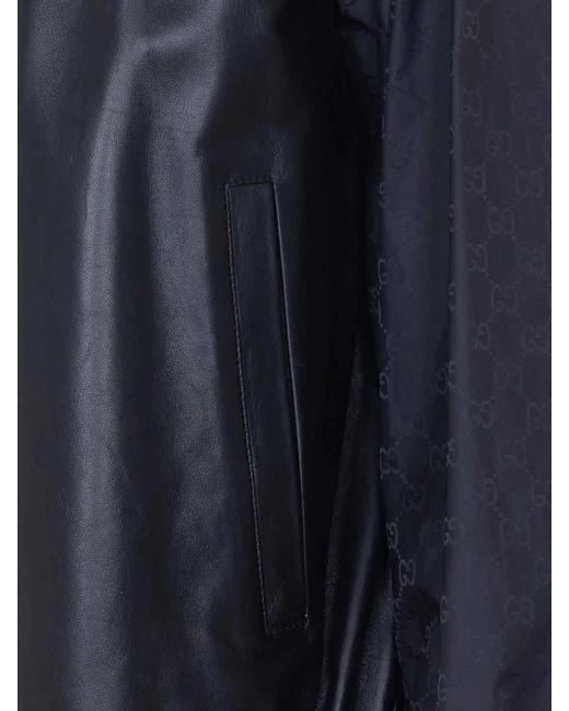 Gucci Blue Hooded Bomber for men