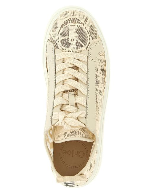 Chloé Natural 'Lauren' Low-Top Sneakers