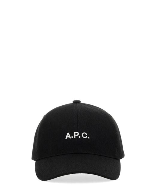 A.P.C. Black Cappello Da Baseball Charlie for men