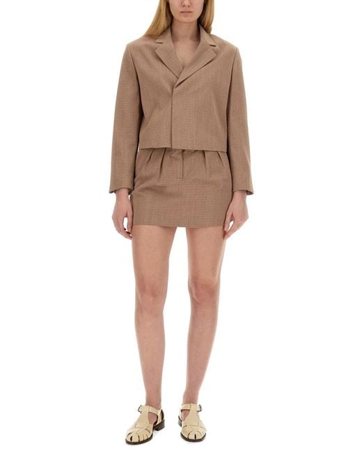 Alysi Natural Mini Skirt