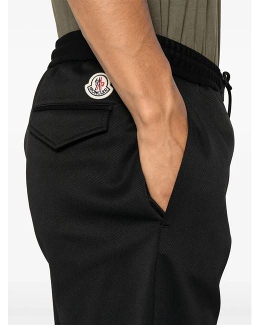 Moncler Black Technical Fabric Trousers for men