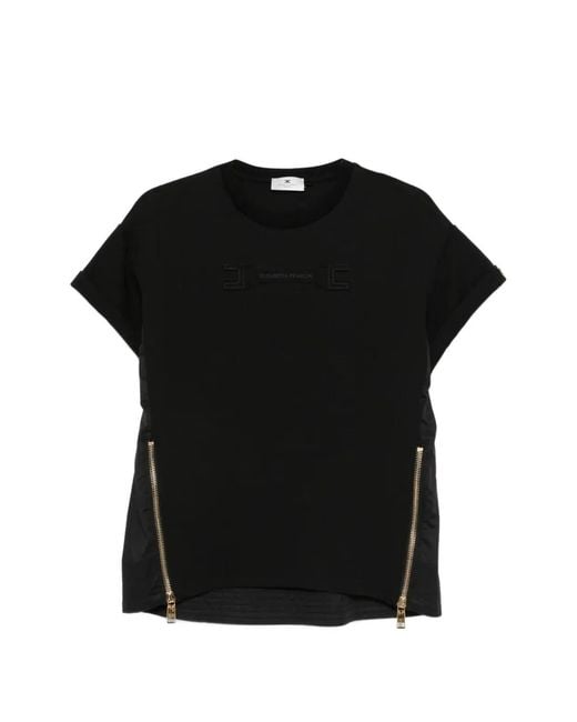 Elisabetta Franchi Black Cotton Sweater