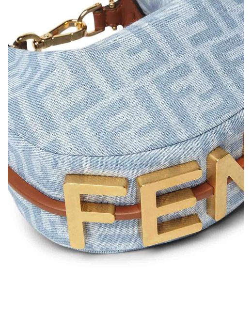 Fendi Blue Graphy Mini Bag