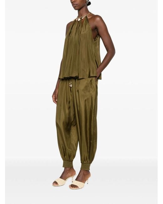 Zimmermann Green Mahon Silk Top