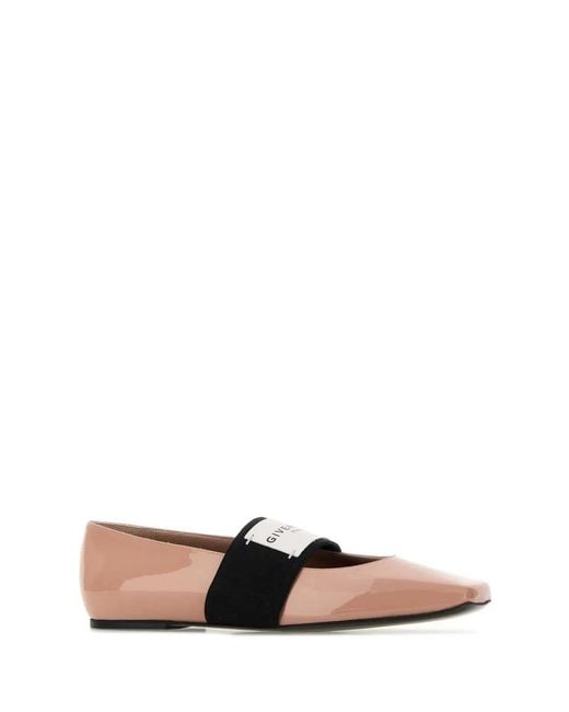 Givenchy White Leather Squared Ballerinas