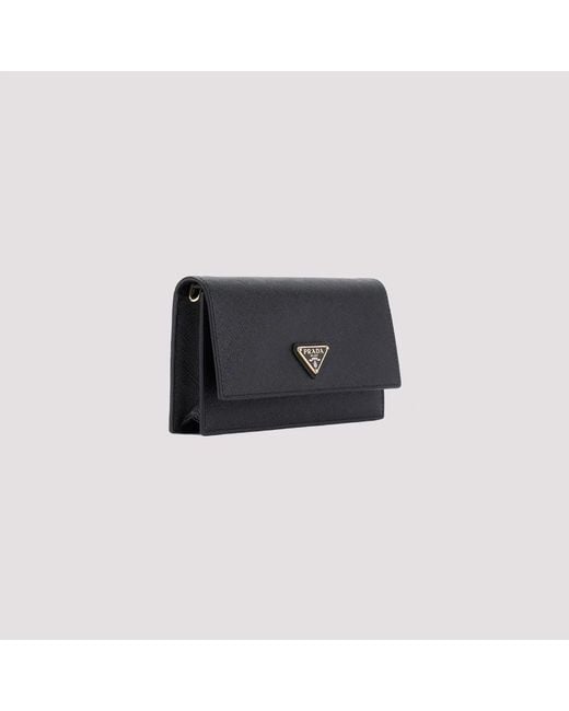 Prada Black Calf Leather Pouch