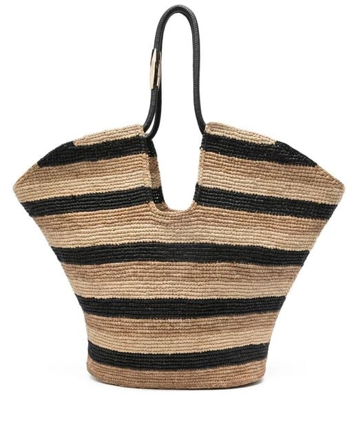 Zimmermann Black Goldentime Large Rafia Tote