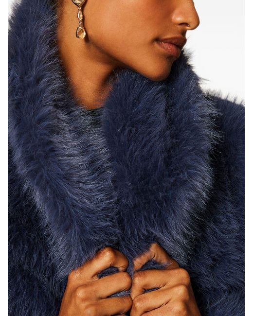Twinset Blue Fur Jacket