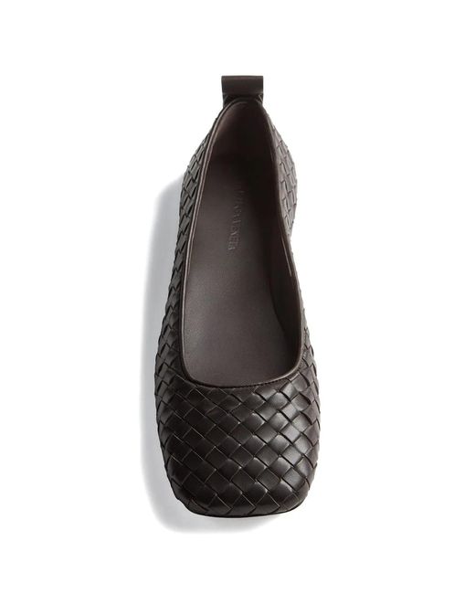 Bottega Veneta Black Flat Intreccio