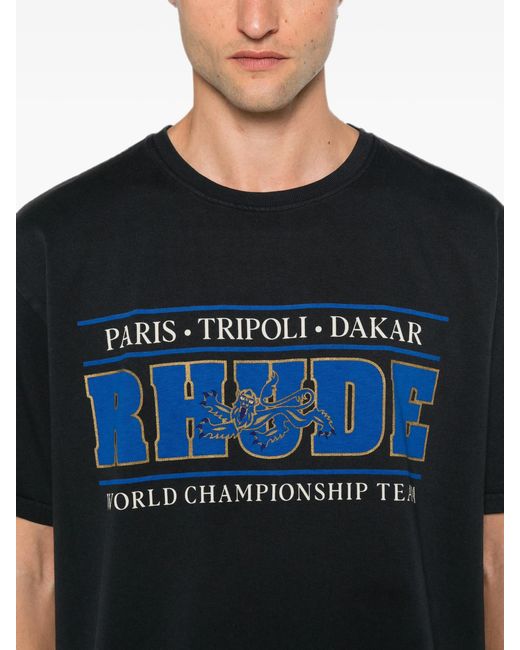 Rhude Blue Chrono Tee for men