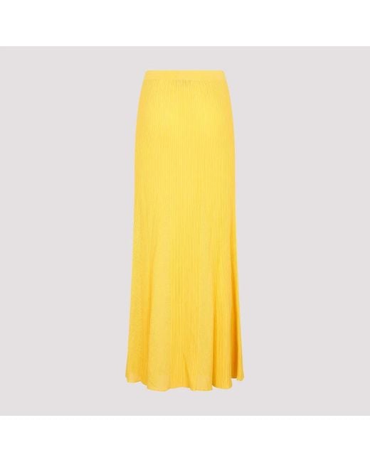 Gabriela Hearst Yellow Wool Eula Skirt