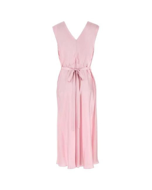 Prada Pink Satin Dress Silk