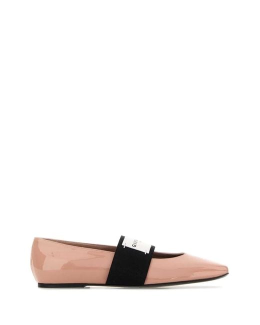 Givenchy White Leather Squared Ballerinas