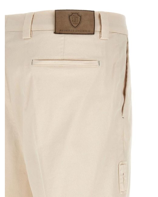Brunello Cucinelli Natural American Pima Cotton Pants for men
