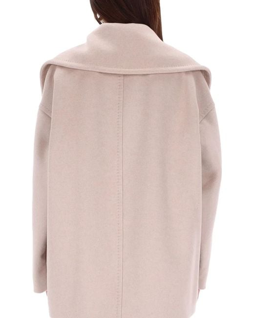 Max Mara Natural Double-Breasted Coat "Mario"