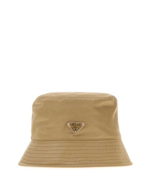 Prada Natural Nylon Bucket Hat for men