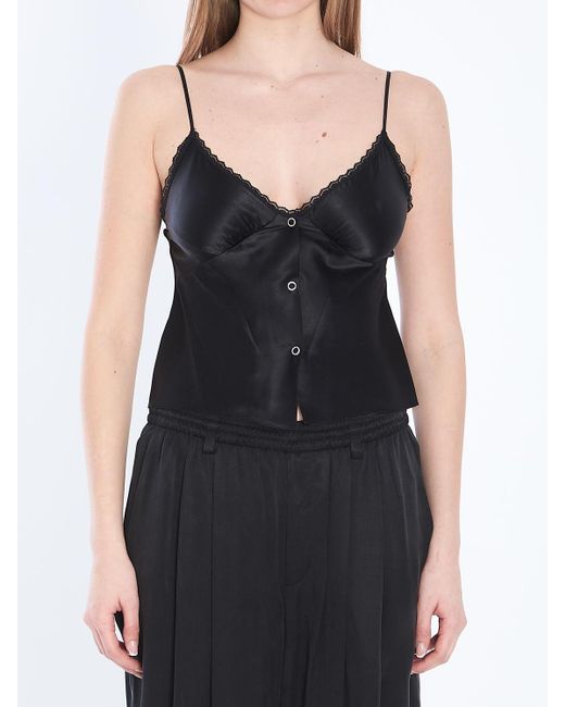 Alexander Wang Black Silk Charmeuse Camisole